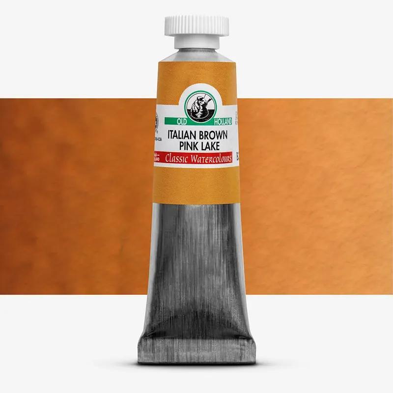 Promotion Saisonnière Old Holland peinture aquarelle 18 ml laque rose brun italien