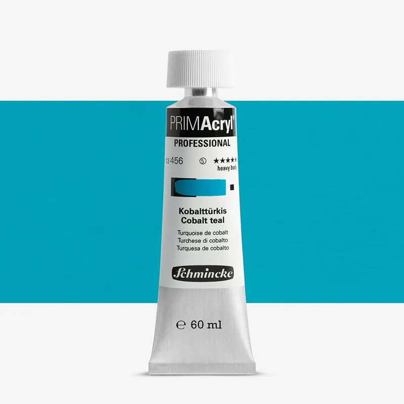 Certifié Schmincke Peinture acrylique Primacryl 60 ml Turquoise de cobalt