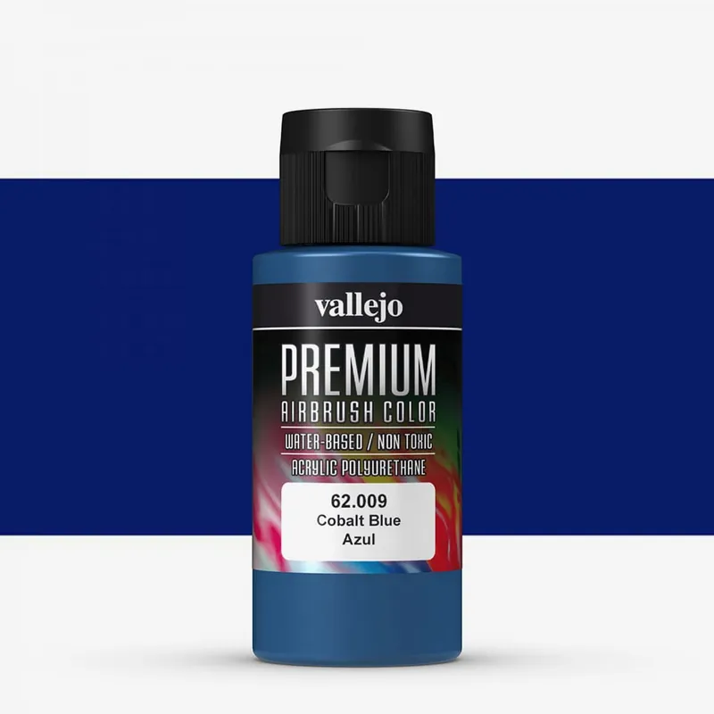 Offre Spéciale Vallejo Peinture pour aérographe Premium 60 ml Bleu cobalt