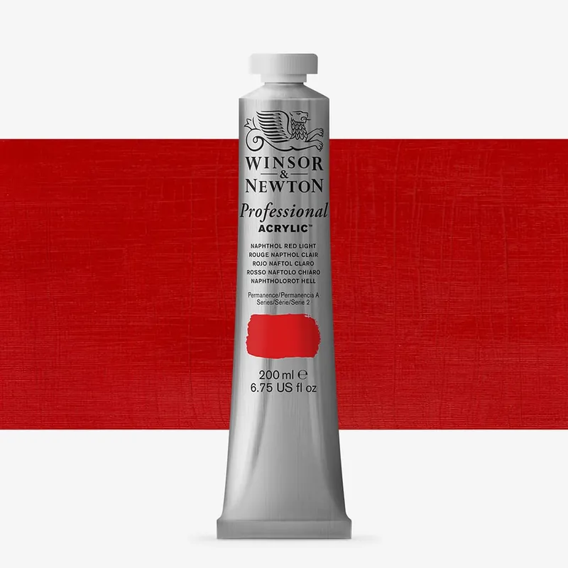 Winsor & Newton Professionnel Peinture Acrylique 200 ml Rouge de naphtol clair Remise