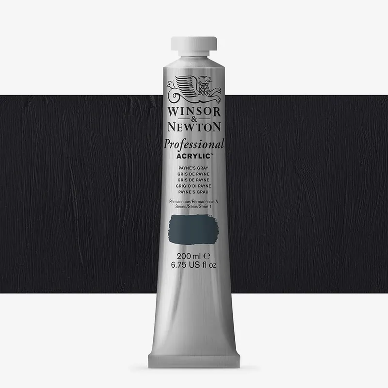 Achat Immédiat Winsor & Newton Professionnel Peinture Acrylique 200 ml Gris de Payne