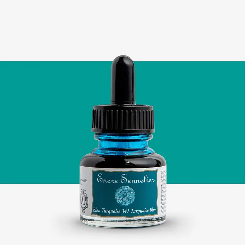 Sennelier Encre 30 ml Bleu turquoise Soldes