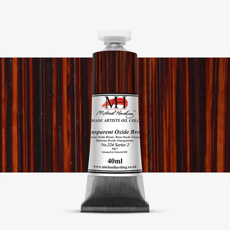 Michael Harding Peinture à l‘huile 40 ml Oxyde brun transparent Paiement Sécurisé