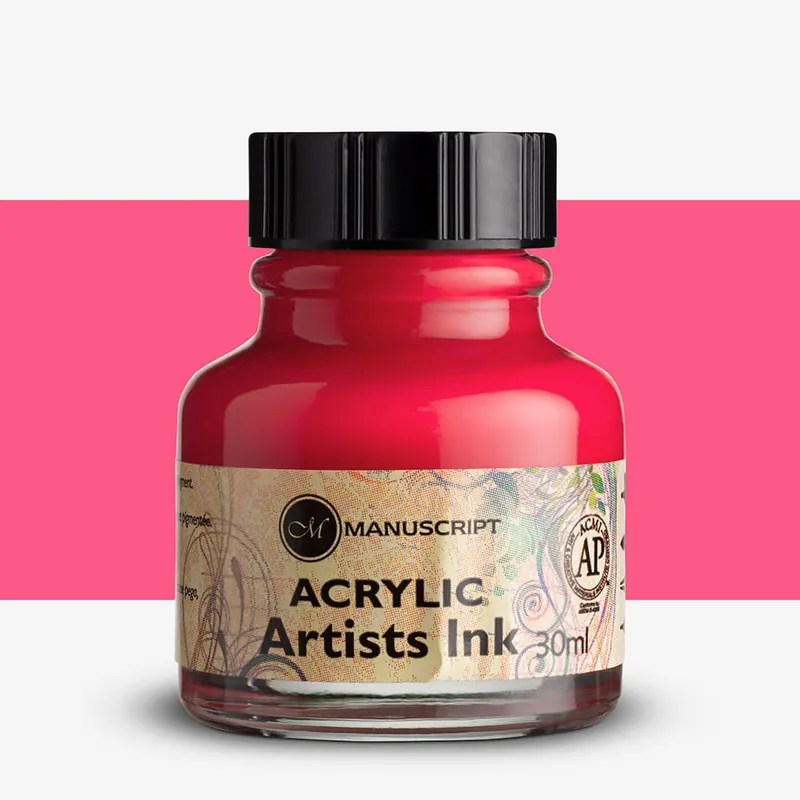 Achat Immédiat Manuscript encre acrylique pour plume 30 ml rose