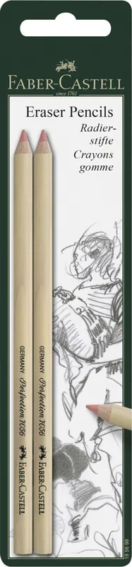 2 CRAYONS GOMME FABER CASTELL Soldes